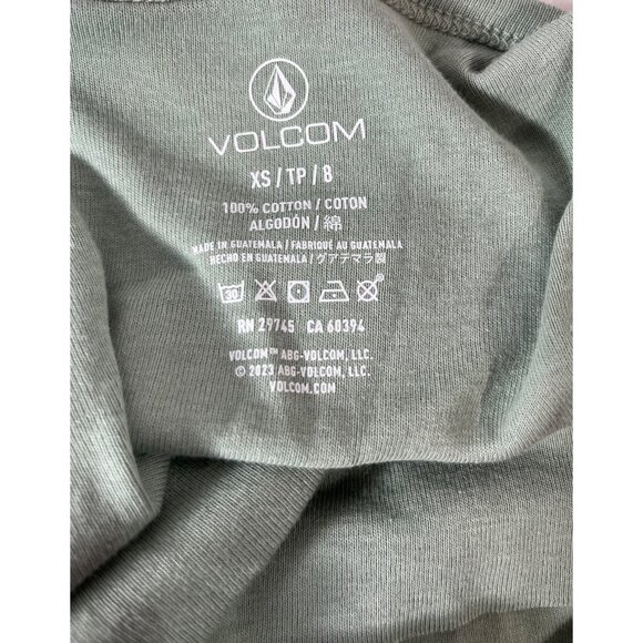 Volcom Tank Top Cut Off Beach Moon Multicolor Graphic Print Green Tank Top XS - Picture 7 of 7